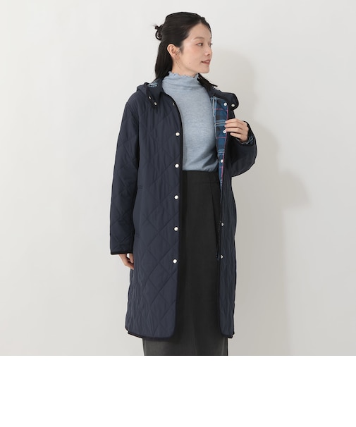 【フード取り外し可 洗える】キルティングロングコート/Afternoon Tea Original Tartans
