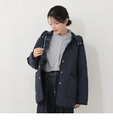 【フード取り外し可 洗える】キルティングミドルジャケット/Afternoon Tea Original Tartans