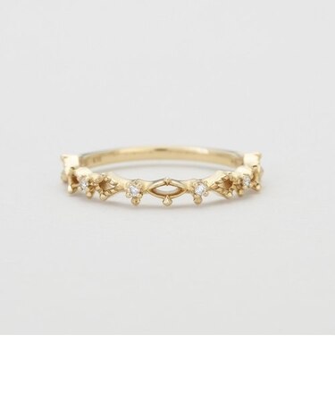 【Pocket Ring】 K10ダイヤモンドピンキーリング