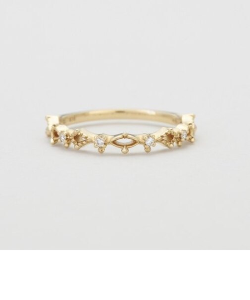 【Pocket Ring】 K10ダイヤモンドピンキーリング