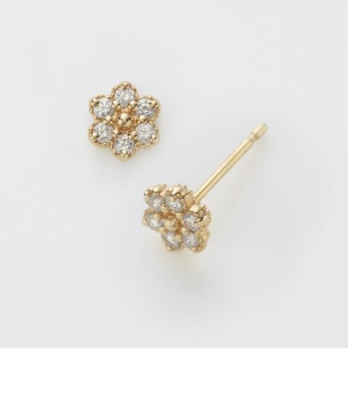 K10ダイヤモンドピアス