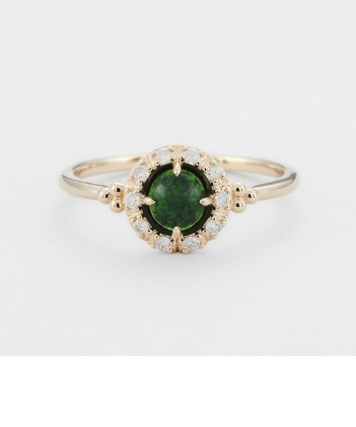 K10緑金石リング