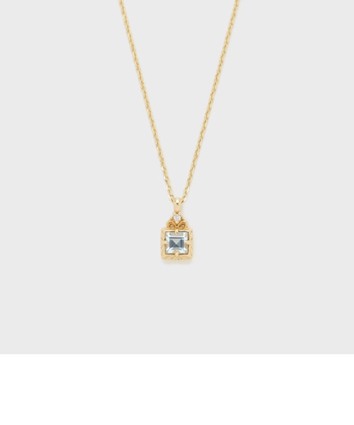 K10アクアマリンネックレス