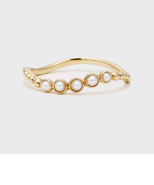 【Pocket Ring】K10淡水パールリング