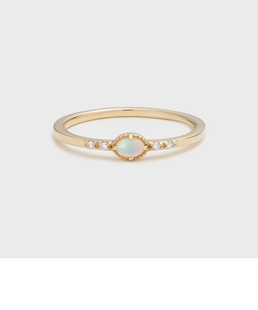 K5オパールピンキーリング