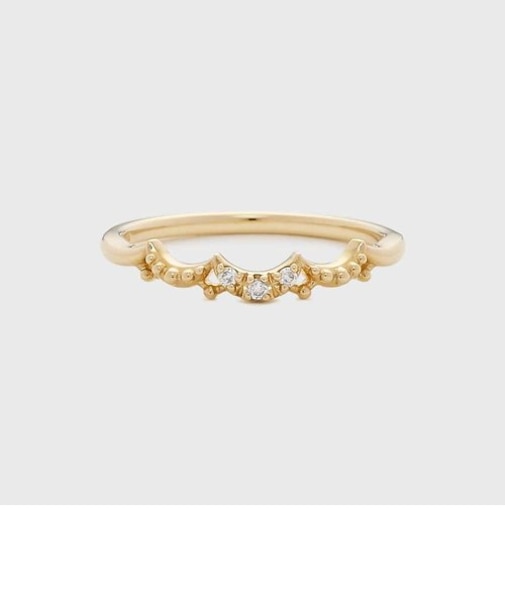 【Pocket Ring】K10ダイヤモンドピンキーリング