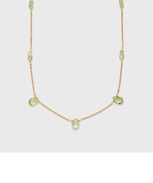 ゴールドペリドットネックレス