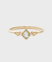 【Pocket Ring】K10アクアマリンリング
