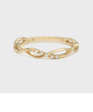【Pocket Ring】K10ダイヤモンドリング
