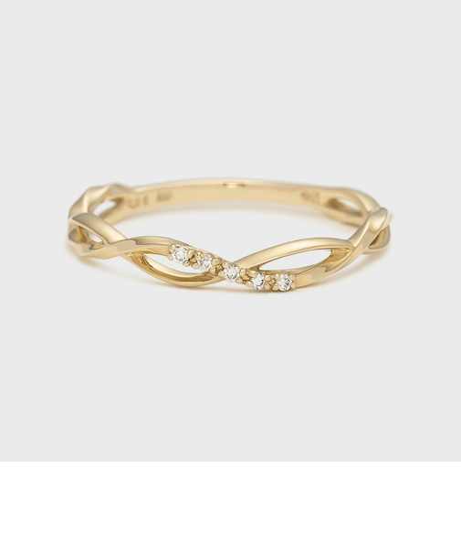 【Pocket Ring】K10ダイヤモンドリング