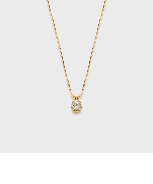 K10ダイヤモンドネックレス（0.1ct）