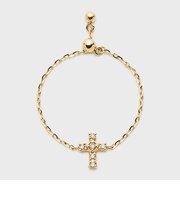 【Tiny Motif】K10ダイヤモンドクロスチェーンリング（0.02ct）