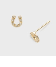 【Tiny Motif】K10ダイヤモンドシューピアス（0.02ct）