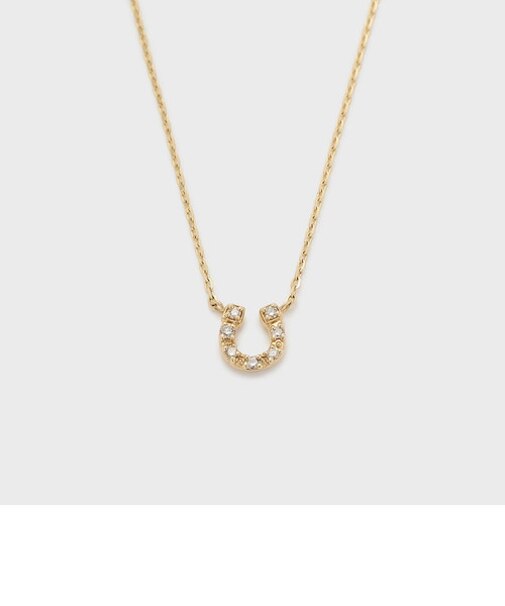 【Tiny Motif】K10ダイヤモンドシューネックレス（0.02ct）
