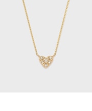 【Tiny Motif】K10ダイヤモンドハートネックレス（0.03ct）