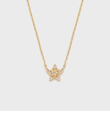【Tiny Motif】K10ダイヤモンドスターネックレス（0.02ct）