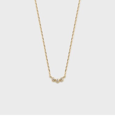 K10ダイヤモンドネックレス（0.01ct）