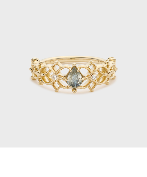 【Pocket Ring】K10ラブラドライトピンキーリング