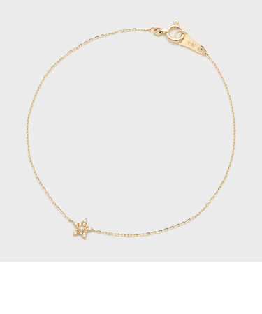 【Tiny Motif】K10ダイヤモンドブレスレット(0.02ct)