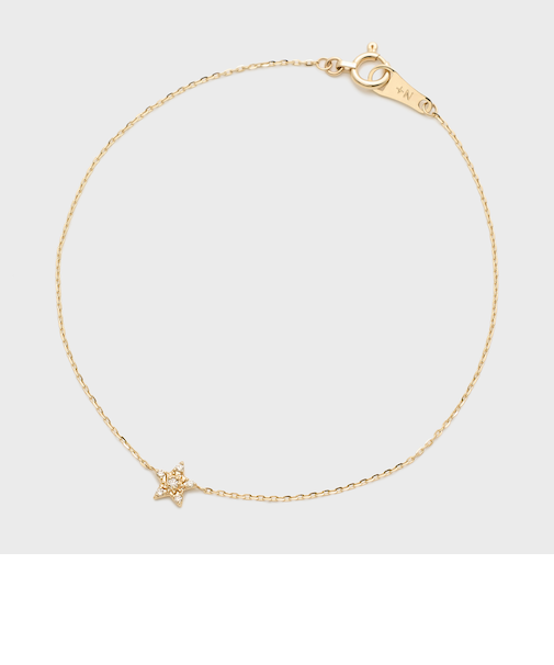 【Tiny Motif】K10ダイヤモンドブレスレット(0.02ct)