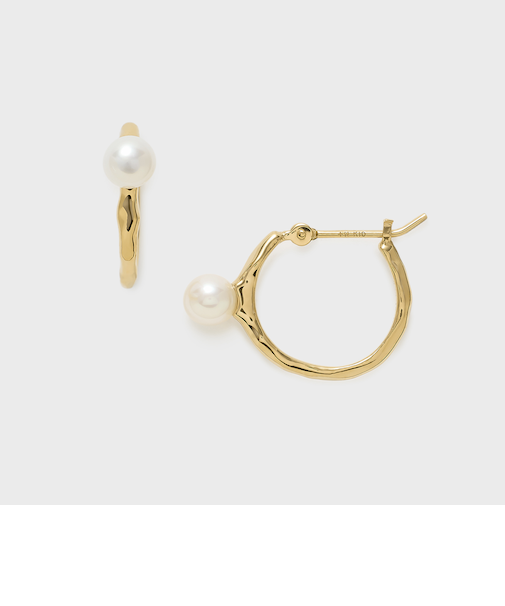 ゴールドパールピアス