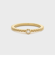 ゴールドダイヤモンドピンキーリング（0.04ct）