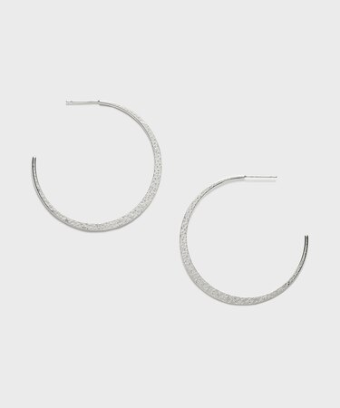 シルバーフープピアス