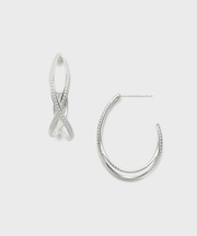 シルバーフープピアス
