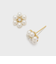 ゴールドフラワーパールピアス