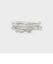 シルバーピンキーリングセット