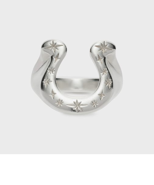 シルバーホースシューピンキーリング