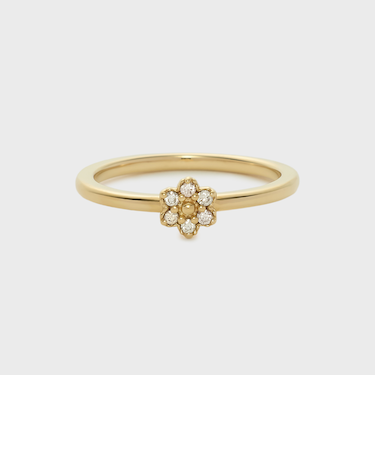 ゴールドダイヤモンドピンキーリング（0.03ct）