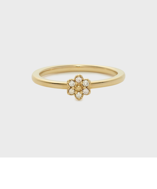 ゴールドダイヤモンドピンキーリング（0.03ct）