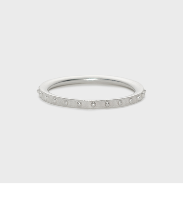 シルバードットピンキーリング