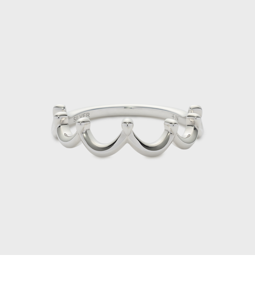 シルバークラウンピンキーリング