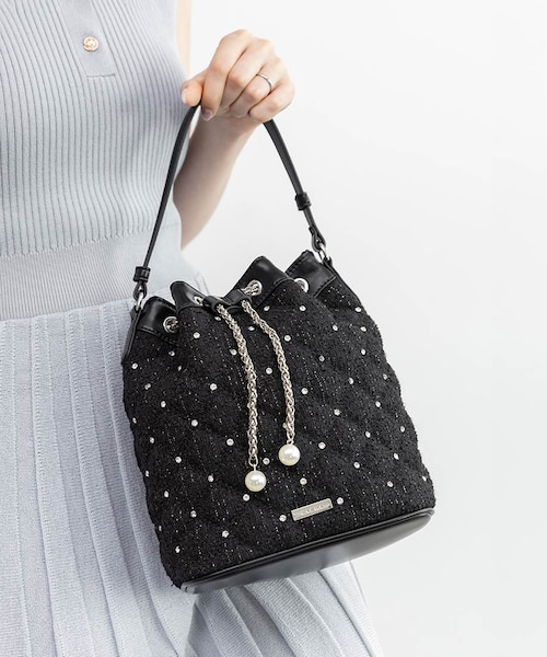 chiimelo　　2WAY ビジューキルティングショルダーバッグ 2WAY ビジューキルティングショルダーバッグ｜ランダの通販｜&mall