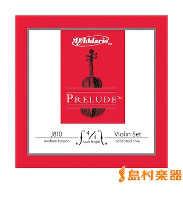 J810 4/4M ソリッドスチール ミディアムテンション セット弦