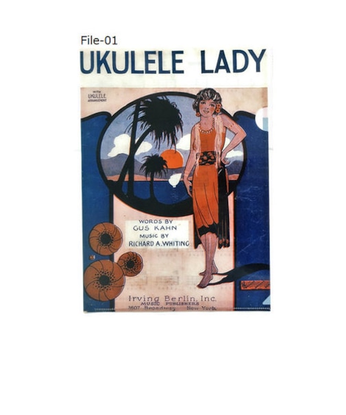 File-01 ウクレレコード付クリアファイル UKULELE LADY