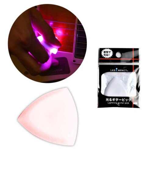 LP-GP01 PK 光るギターピック 演奏に合わせて光るLEDライト搭載