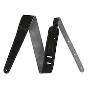 2" Suede Strap Black/Gray Reversible ギターストラップ