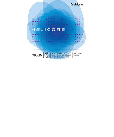 H313 4/4M バイオリン弦 ヘリコア Helicore Violin String 4/4スケール ミディアムテンションD線【バラ弦1本】