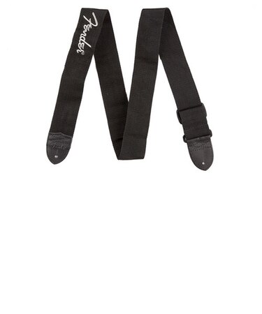 BLACK POLYESTER LOGO STRAPS BK/WH ストラップ