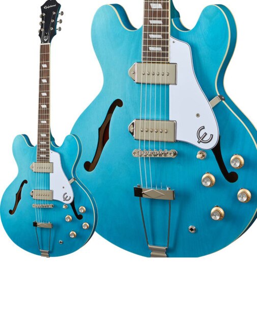 Casino Worn Worn Blue Dnim フルアコギター カジノ