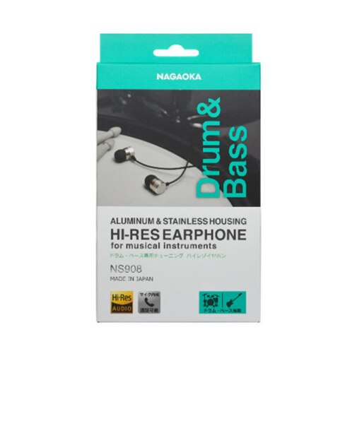 × 島村楽器 NS908DB ハイレゾ対応イヤホン [ドラム ベース]に最適 マイク搭載 ドラム＆ベース専用チューニング
