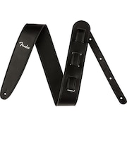 Vegan Leather Strap Black 2.5" ギターストラップ