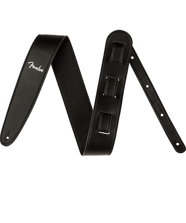 Vegan Leather Strap Black 2.5" ギターストラップ