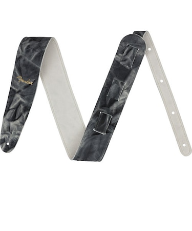 Tie Dye Leather Strap Black ギターストラップ