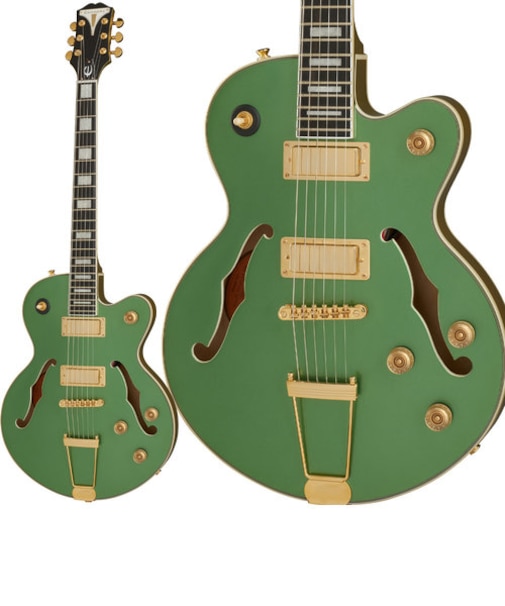Uptown Kat ES Emerald Green Metallic エレキギター セミアコ ミニ 