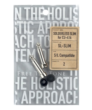 SL-SLIM-2P ソルダーレスプラグ 世界最小6.5mm厚プラグキャップ CU-416ケーブル用 パッチケーブル
