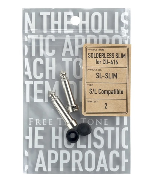 SL-SLIM-2P ソルダーレスプラグ 世界最小6.5mm厚プラグキャップ CU-416ケーブル用 パッチケーブル